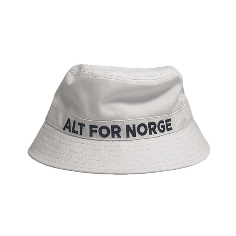 Bøttehatt NORGE hvit