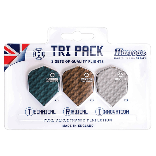 Hovedbilde Dart Flights Carbon Tri Pack 9 Pcs